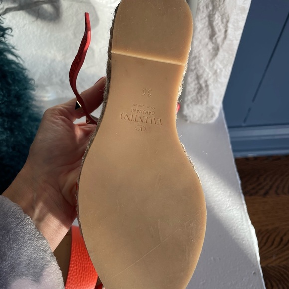 Valentino Garavani Orange Espadrille Wedges - Picture 8 of 10